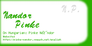 nandor pinke business card